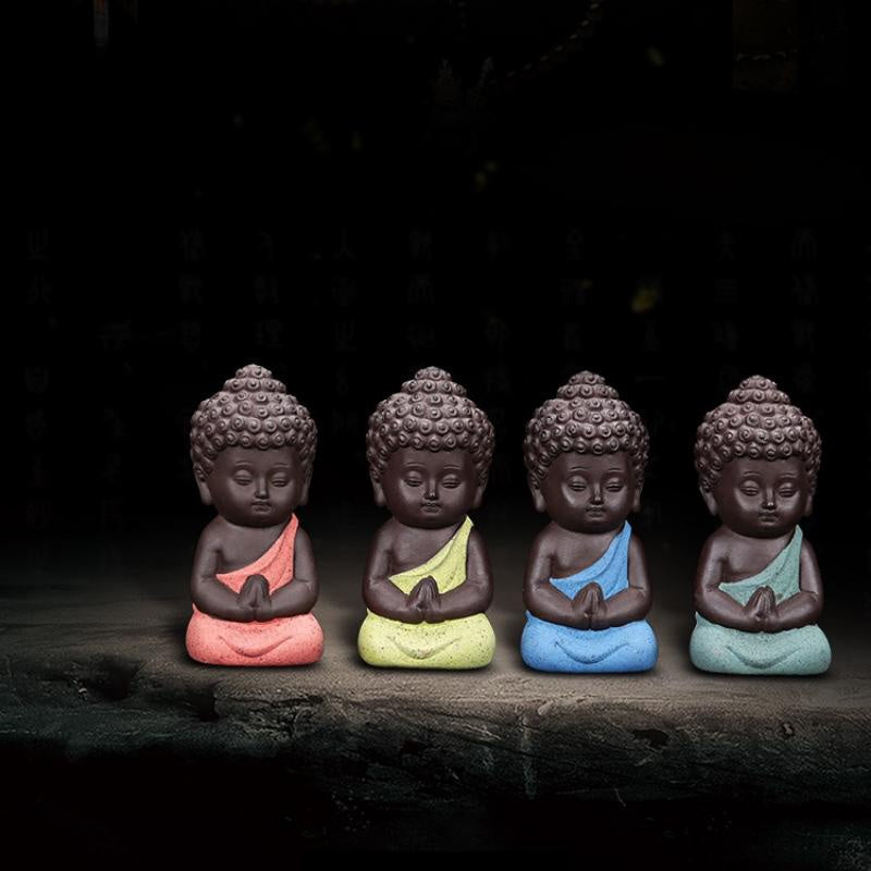 Little Handcrafted Ceramic Tea Pet Buddha