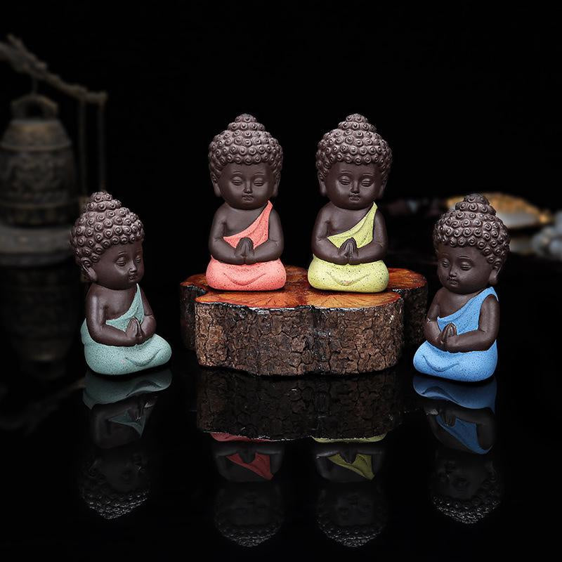 Little Handcrafted Ceramic Tea Pet Buddha