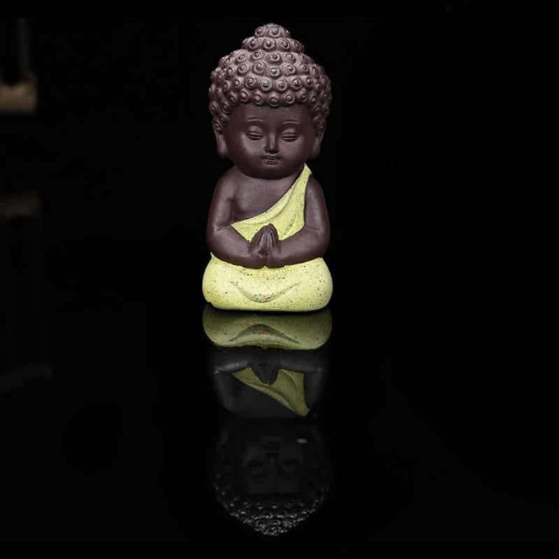 Little Handcrafted Ceramic Tea Pet Buddha