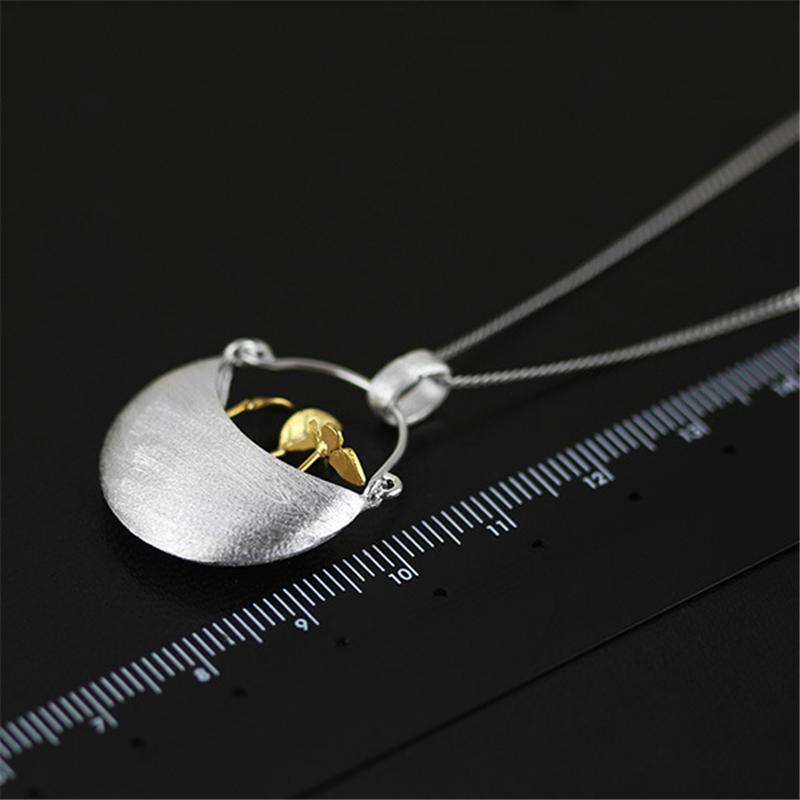 925 Sterling Silver Mini Garden Pendant Necklace