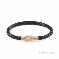 Thumbnail for Feng Shui Pixiu & Braided Leather WEALTH Bracelet