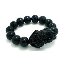 Thumbnail for Natural Black Obsidian  & Feng Shui Fav -PIXIU LUCK ATTRACTING  Bracelet