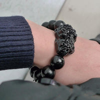 Thumbnail for Natural Black Obsidian  & Feng Shui Fav -PIXIU LUCK ATTRACTING  Bracelet