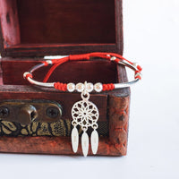 Thumbnail for 925 Sterling Silver DREAM CATCHER & Red Rope Bracelet