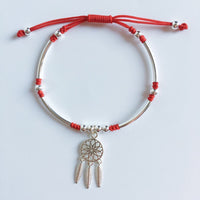 Thumbnail for 925 Sterling Silver DREAM CATCHER & Red Rope Bracelet