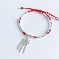 Thumbnail for 925 Sterling Silver DREAM CATCHER & Red Rope Bracelet