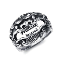 Thumbnail for Stainless Steel Lucky Qilin Lion- GOOD OMEN Ring-US Sizes 7-13