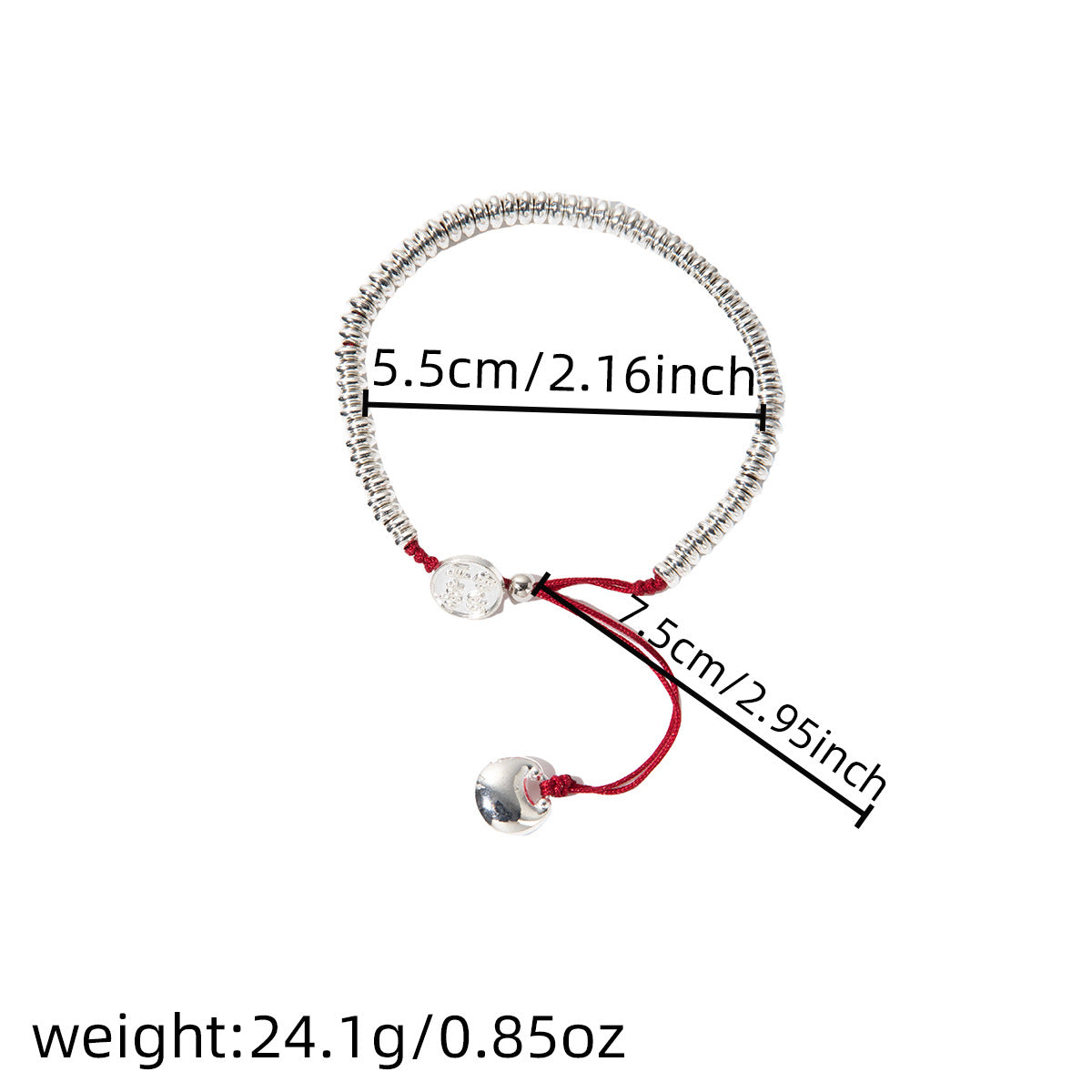 Lucky Red Rope Prosperity Bracelet with Wealth Lu Charm