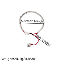 Thumbnail for Lucky Red Rope Prosperity Bracelet with Wealth Lu Charm