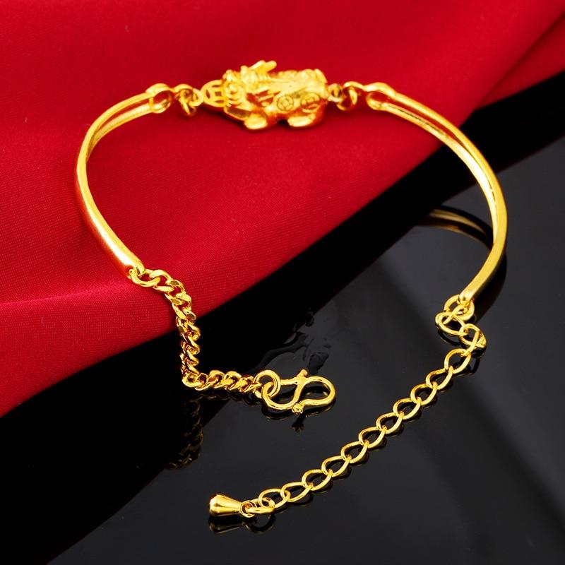 24K Plated PIXIU WEALTH  Attracting Feng Shui Bracelet