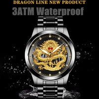 Thumbnail for Luxury 3D Engaged Gold Dragon Spirit Watch
