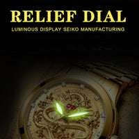 Thumbnail for Luxury 3D Engaged Gold Dragon Spirit Watch