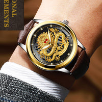 Thumbnail for Luxury 3D Engaged Gold Dragon Spirit Watch