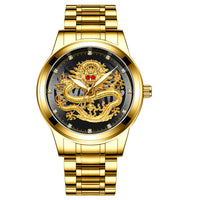 Thumbnail for Luxury 3D Engaged Gold Dragon Spirit Watch