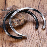 Thumbnail for Men's Stainless Steel TWISTED Modern Style Bangle