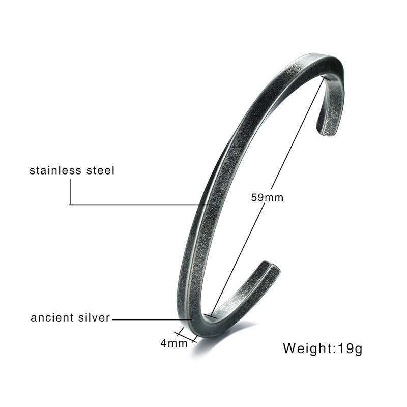 Men's Stainless Steel TWISTED Modern Style Bangle