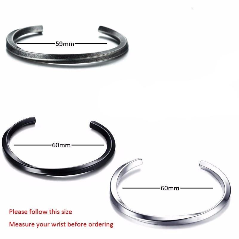 Men's Stainless Steel TWISTED Modern Style Bangle