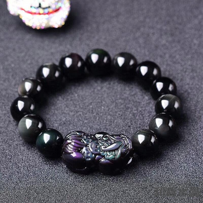 Black Obsidian Pi Yao Wealth & Protection Bracelet