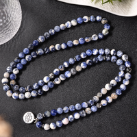Thumbnail for Picasso Jasper & Blue Stone Mala Beads Bracelet/Necklace