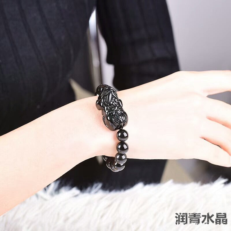 Black Obsidian Pi Yao Wealth & Protection Bracelet