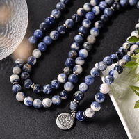 Thumbnail for Picasso Jasper & Blue Stone Mala Beads Bracelet/Necklace