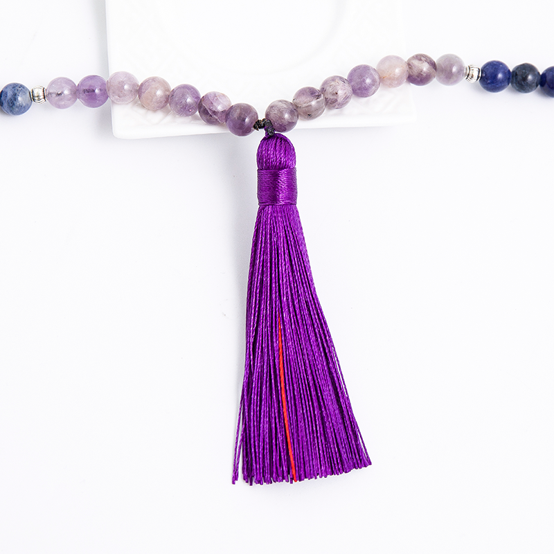 Beautiful 7 Chakra Natural Stone Mala Pendant Necklace