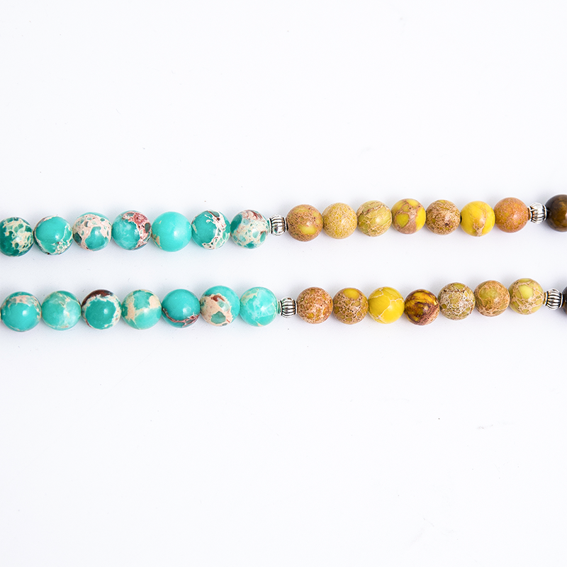 Beautiful 7 Chakra Natural Stone Mala Pendant Necklace