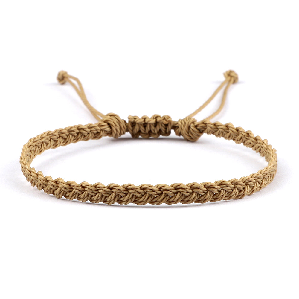 Hand-tied Waterproof Wax Rope Classic Tibetan Lucky Knot SIMPLICITY Bracelet