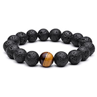 Thumbnail for CALM & PROTECT yourself with a Potent Tiger Eye & Lava Stone Mix Bracelet