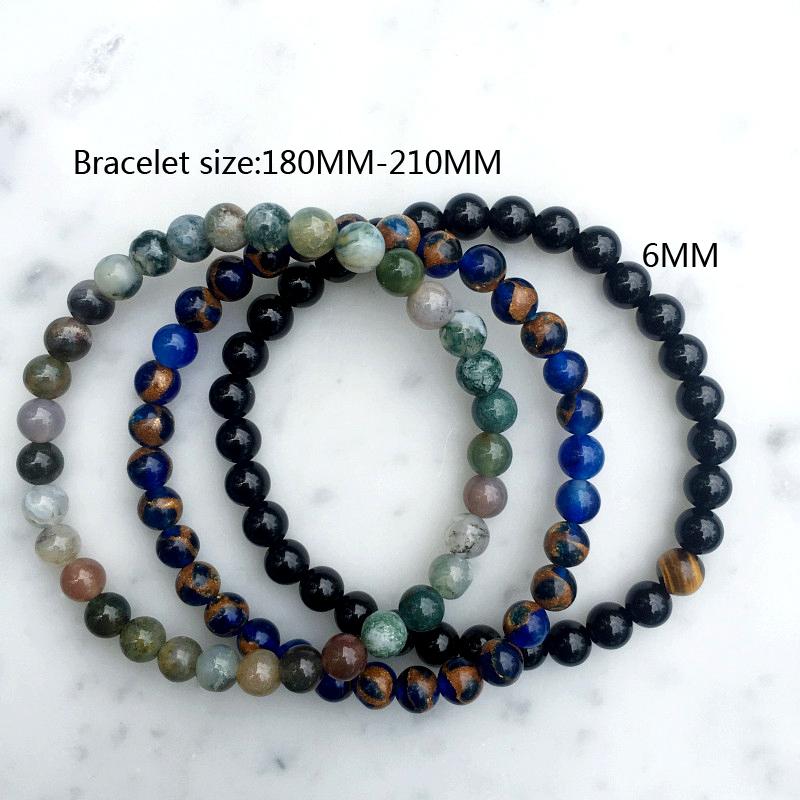 3 Pc set of Natural Stone Men's Gratitude Bracelets