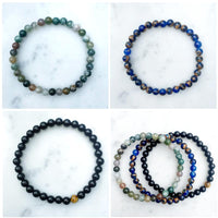 Thumbnail for 3 Pc set of Natural Stone Men's Gratitude Bracelets