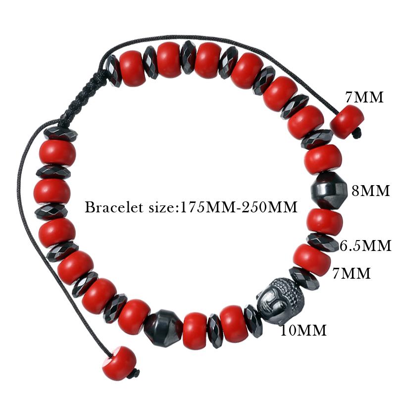 Cinnabar Stone & Buddha POWER Bracelet