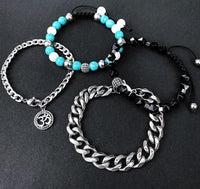 Thumbnail for Find Your Zen: 4-Piece Men's Bracelet Set with Om Charm