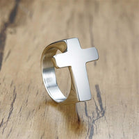 Thumbnail for Men's Stainless Steel Cross Ring