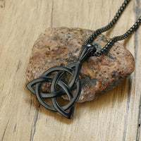 Thumbnail for Men's Stainless Steel Viking TRIQUETRA KNOT Necklace