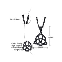 Thumbnail for Men's Stainless Steel Viking TRIQUETRA KNOT Necklace