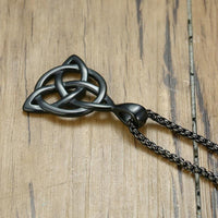 Thumbnail for Men's Stainless Steel Viking TRIQUETRA KNOT Necklace