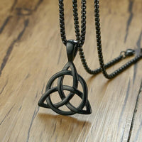 Thumbnail for Men's Stainless Steel Viking TRIQUETRA KNOT Necklace