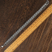 Thumbnail for Men's  Double Wheat & Box Chain Steel Bracelet