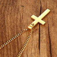 Thumbnail for Men's Minimalistic Stainless Steel Cross Necklace