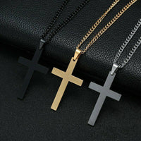Thumbnail for Men's Minimalistic Stainless Steel Cross Necklace