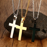 Thumbnail for Men's Minimalistic Stainless Steel Cross Necklace