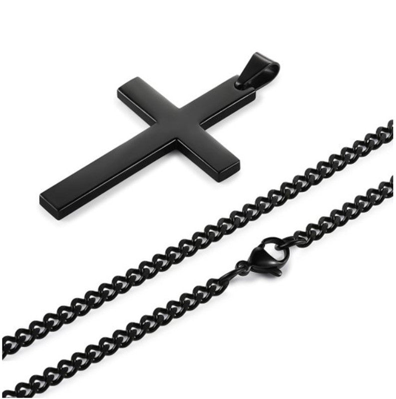 Men's Minimalistic Stainless Steel Cross Necklace