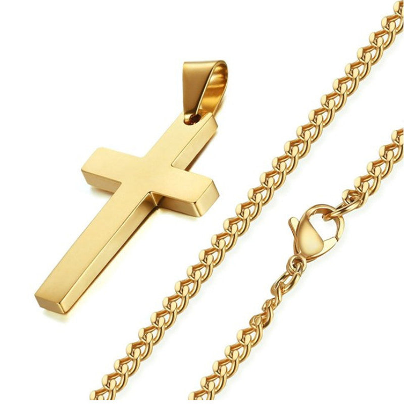 Men's Minimalistic Stainless Steel Cross Necklace