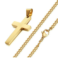 Thumbnail for Men's Minimalistic Stainless Steel Cross Necklace
