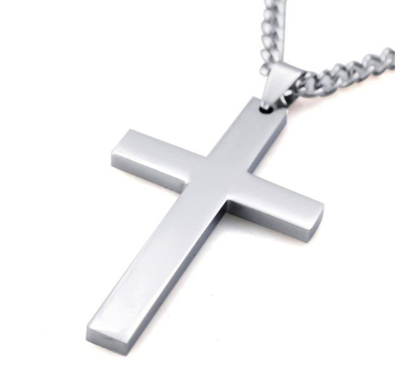 Men's Minimalistic Stainless Steel Cross Necklace