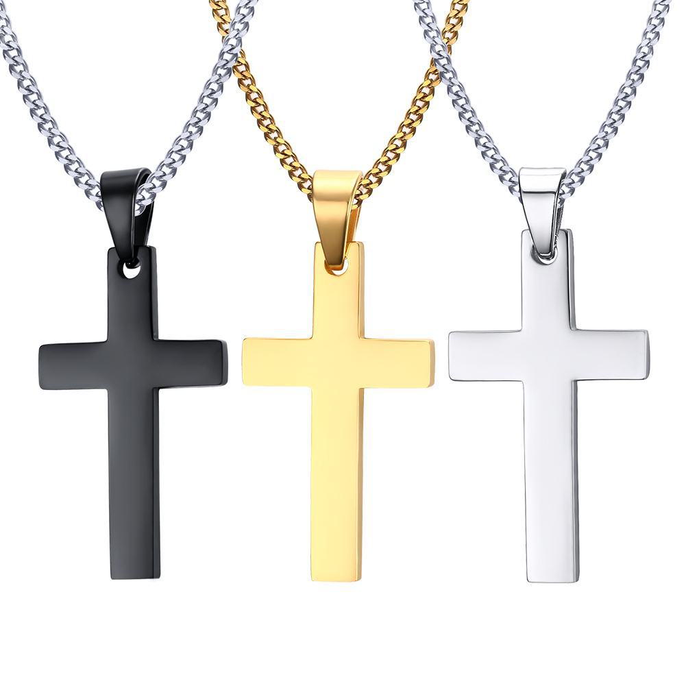 Men's Minimalistic Stainless Steel Cross Necklace