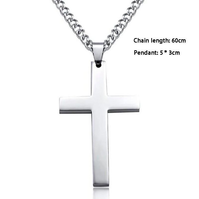 Men's Minimalistic Stainless Steel Cross Necklace