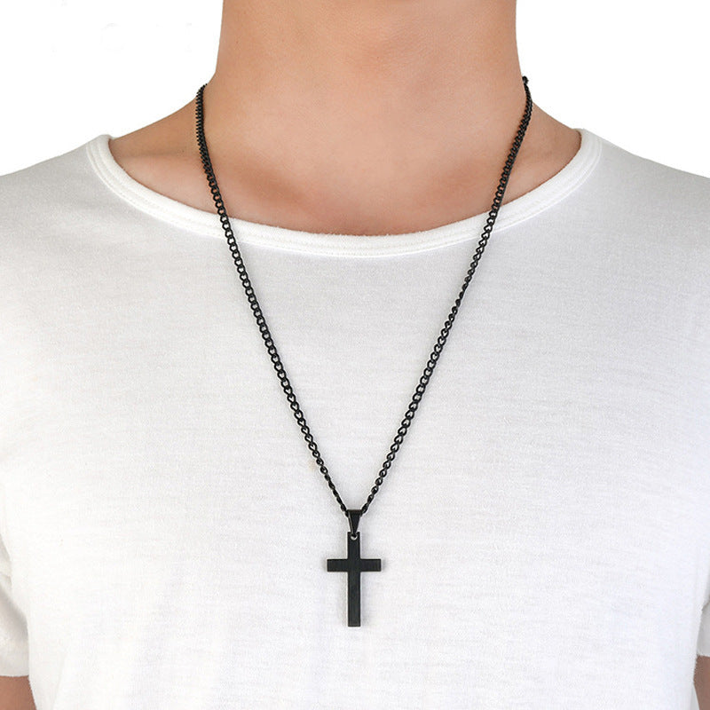 Men's Minimalistic Stainless Steel Cross Necklace