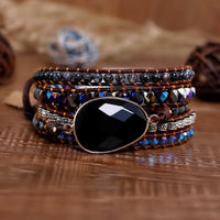 Thumbnail for Black Onyx Protection and Healing Woven Wrap Bracelet